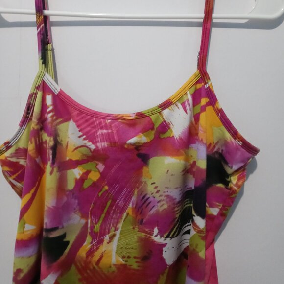 CDP & CO Spaghetti Strap Adjustable Abstract Print Tank Top Size Large - Picture 2 of 9